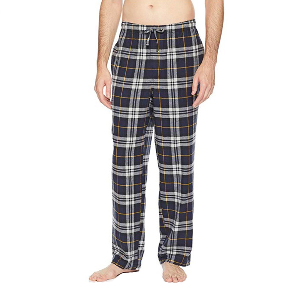 Wholesale Flannel Mens Pajama Pants Custom Cotton Plaid Bamboo Pajama Pants Men's Sleepwear