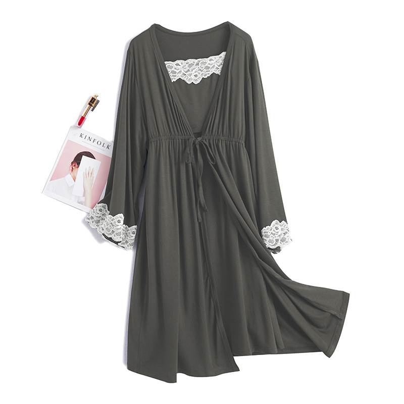 High Quality Women's Maternity Nightgown Customize 2 Piece Organic Cotton Nightgowns for Women