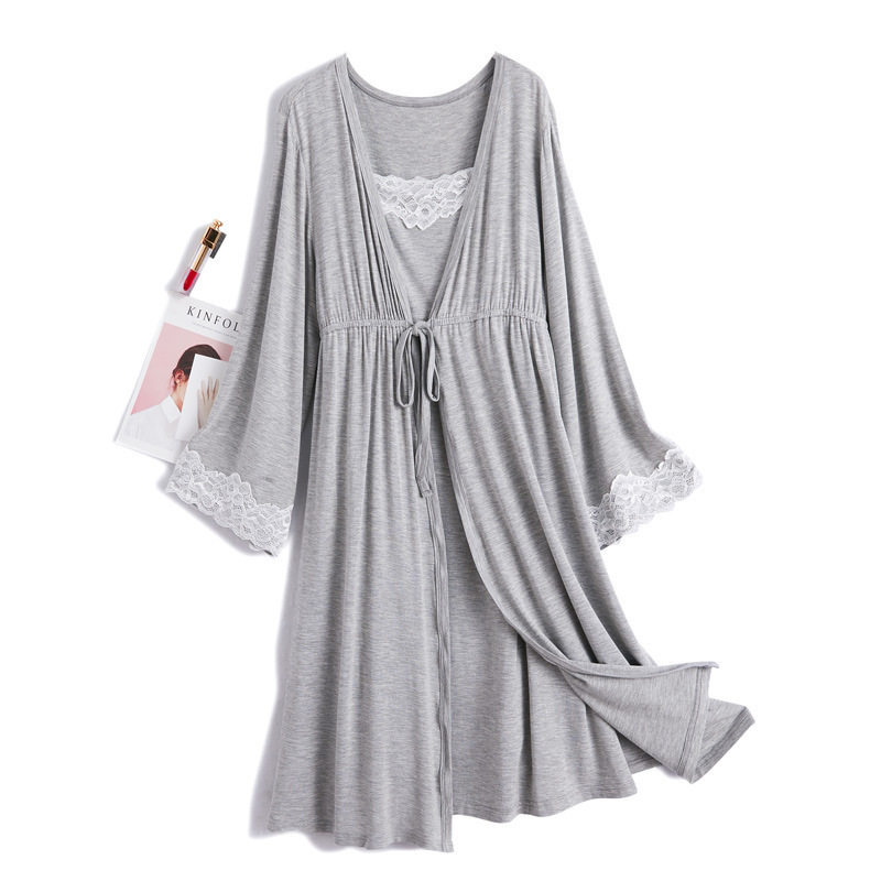 High Quality Women's Maternity Nightgown Customize 2 Piece Organic Cotton Nightgowns for Women