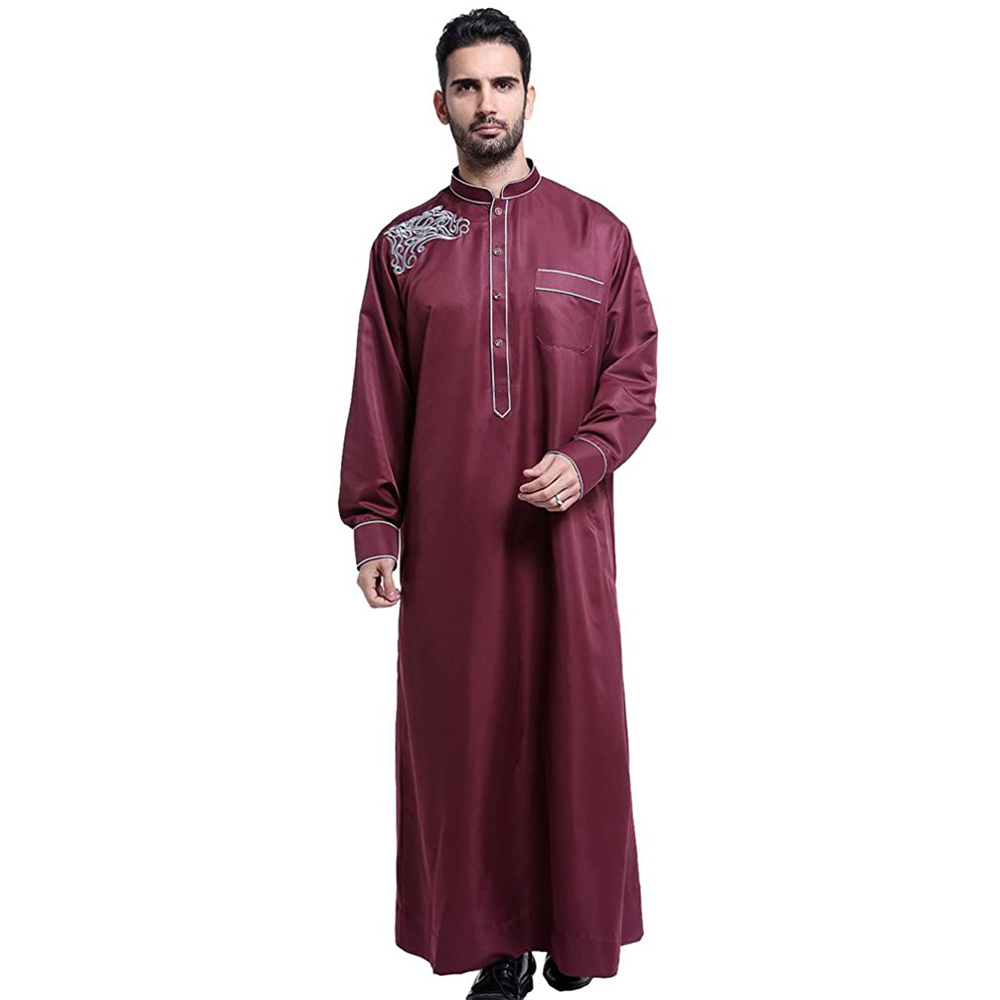 Custom Men's Al Aseel Thobe Saudi Long Sleeves Arab Muslim Wear Robe