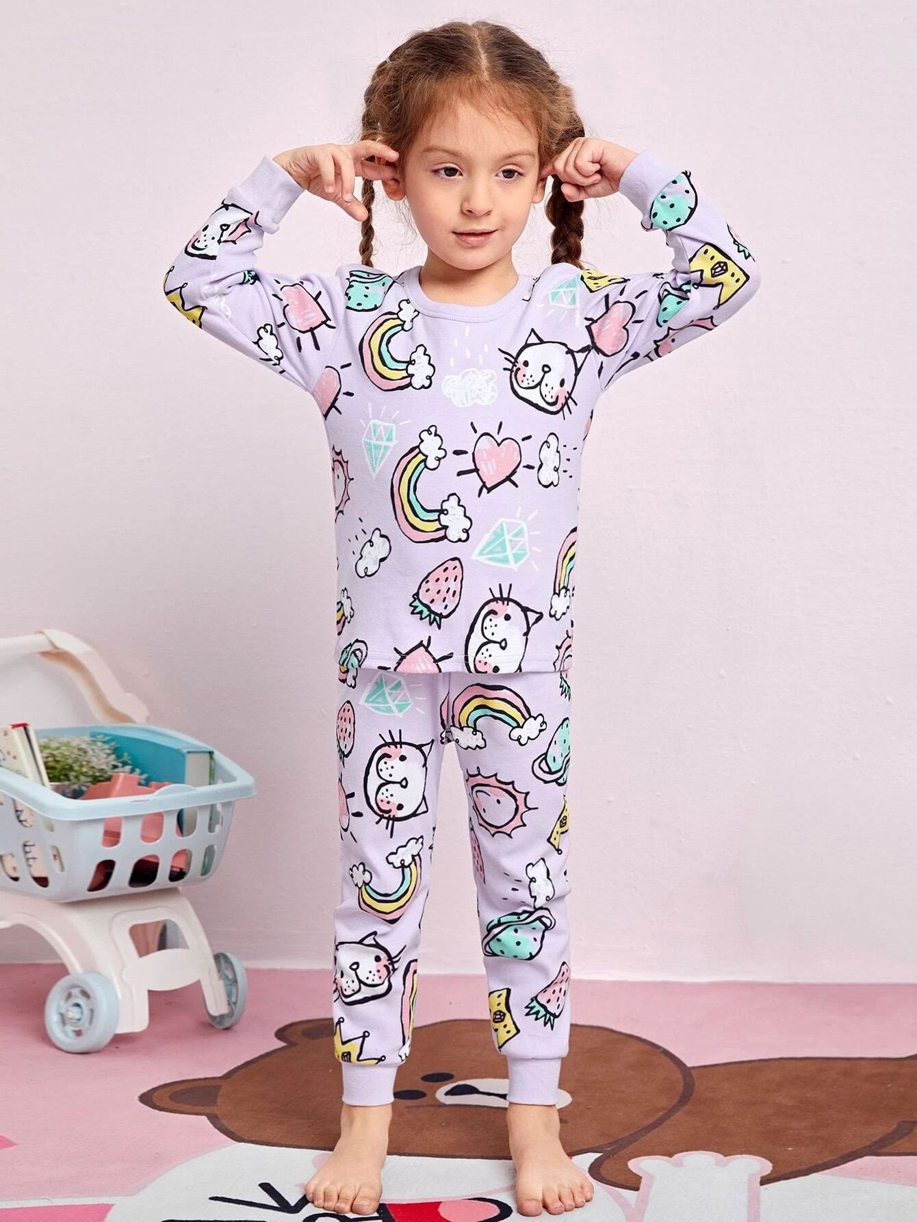 Snug Fit Enfant Girls Sleepwear Winter Thermal Pyjama Custom Children Cotton Pajamas Kids Bamboo Pajamas Clothes