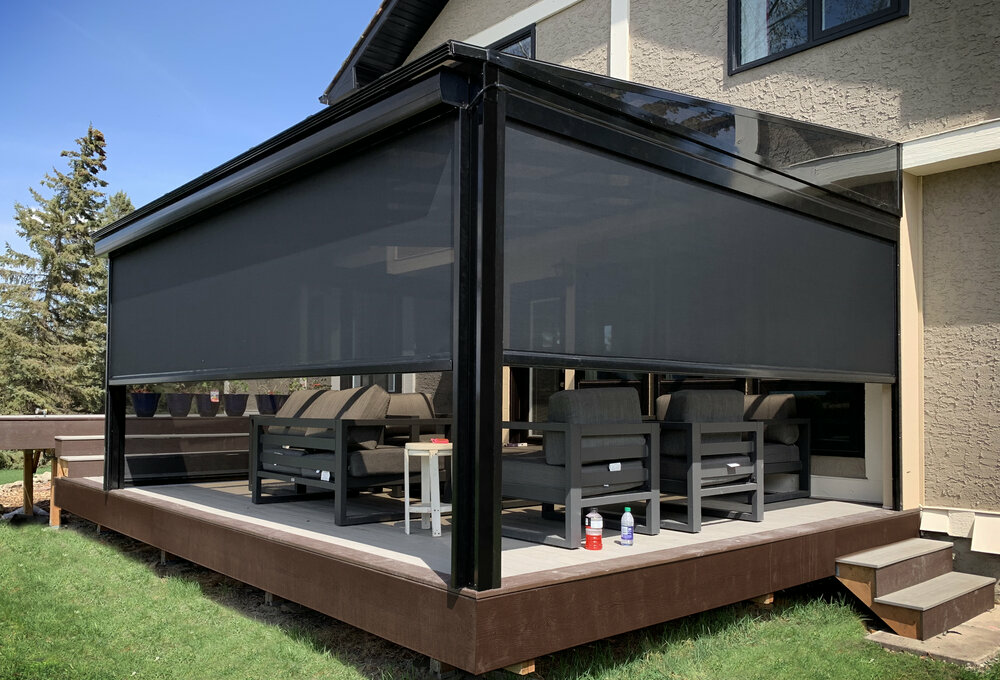 Garden Rainproof Pergola Outdoor Louver Roof