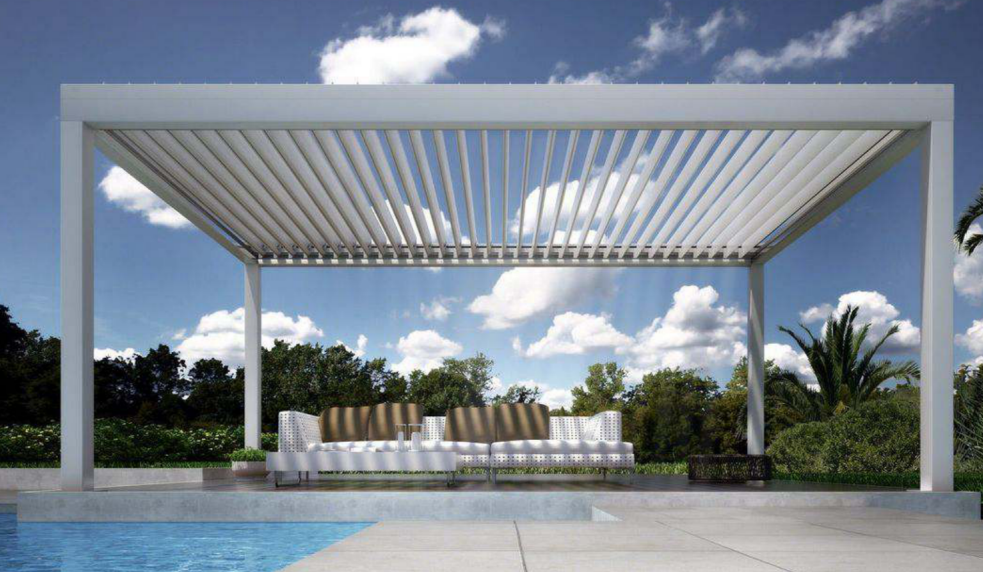 Garden Rainproof Pergola Outdoor Louver Roof