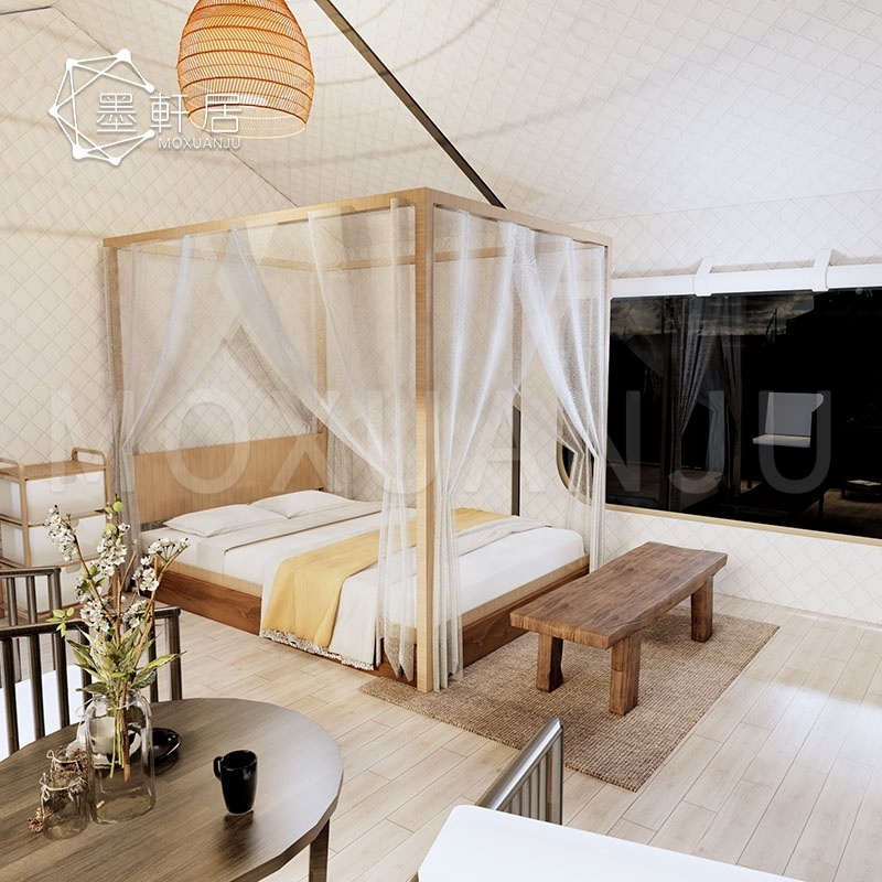 Luxury Mongolian Nomadic Safari Lodge Hotel Resort Glamping Tent with Bathroom