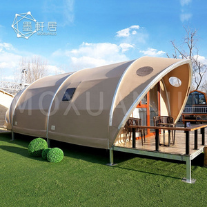 Wind Resistant Movable 4M Width Shell Shaped Hotel Glamping Tents for Sale