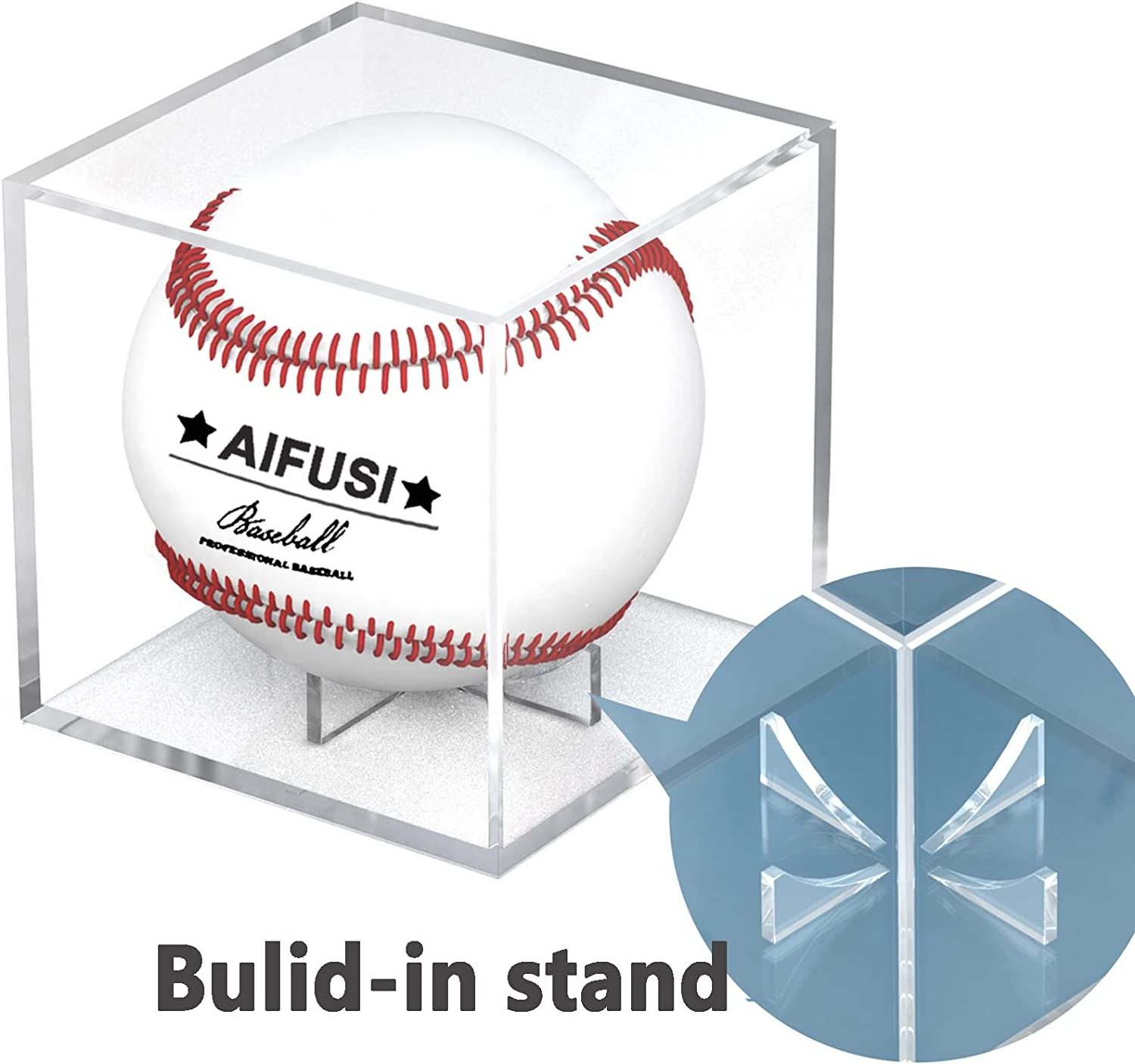 Acrylic Baseball Case for Display UV Protected Baseball Display Cube Autographed Clear Display Case Baseball