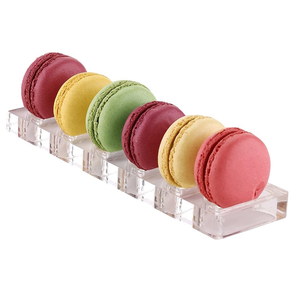 Easy Cleaning Macaron Display Tray Portable Acrylic Dessert Stand Exquisite Acrylic Macaron Stand