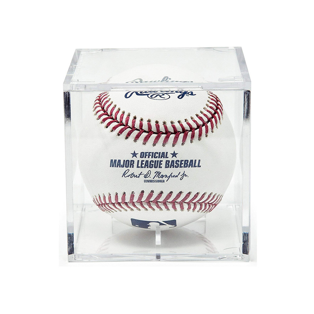 Baseball UV Protected Acrylic Cube Holder Clear Box Memorabilia Storage Sports Official Autograph Baseball Display Case