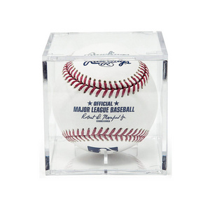 Baseball UV Protected Acrylic Cube Holder Clear Box Memorabilia Storage Sports Official Autograph Baseball Display Case