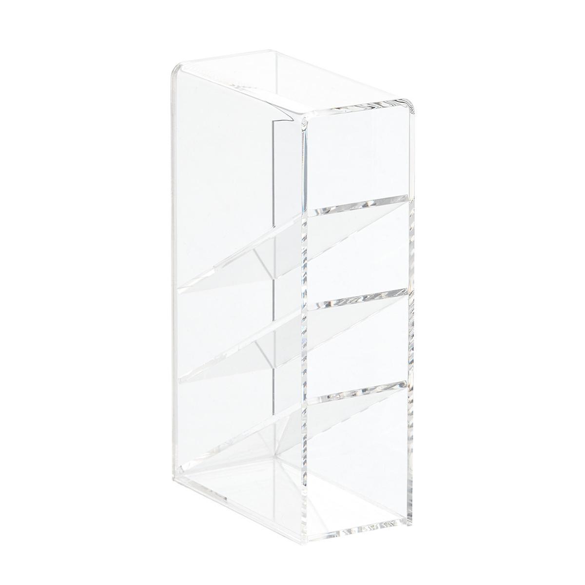 Easy Reach Counter Slanted Pen Cup Acrylic Pencil Holder Plexiglass Clear Pencil Organizer