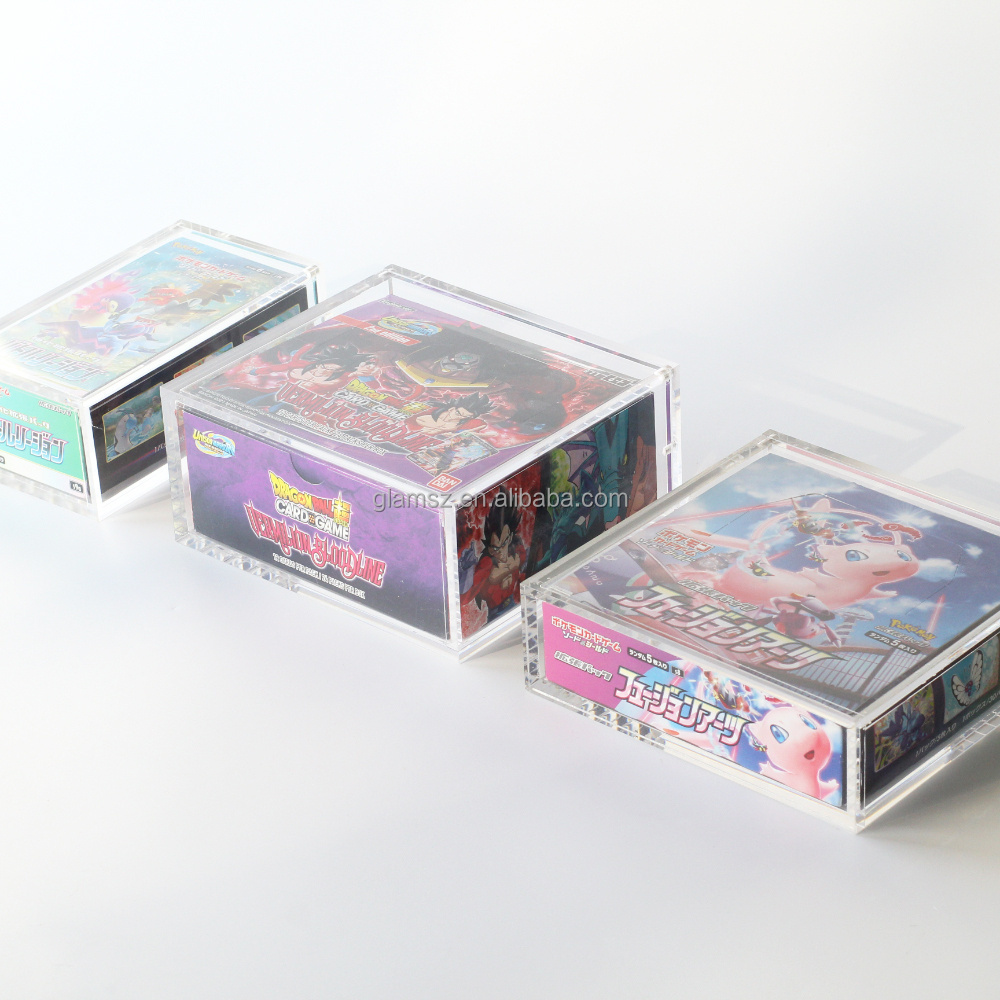 Custom Plexiglass TCG Card Storage Display Elite Trainer ETB Acrylic Case Pokemon Booster Box