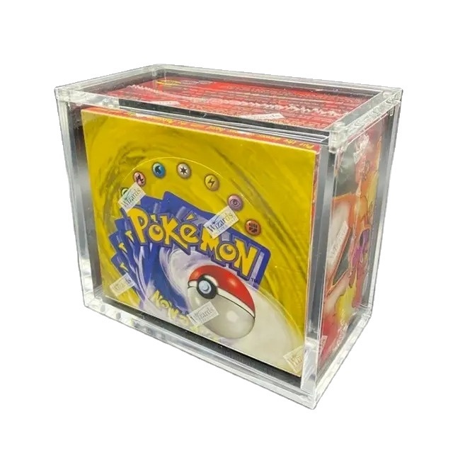 Wholesale acrylic Dragon Ball Display Case with Magetic Lid Japanese Pokemon tcg Booster Storage Box