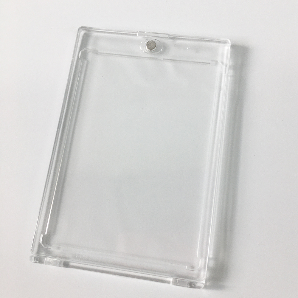 Clear plastic Deck box Trading card game pokemon display graded acrylic magnetic card frame