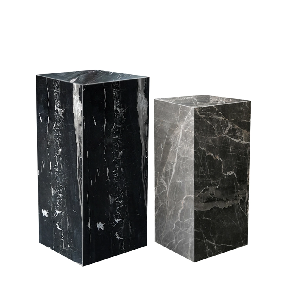 Low Price Wedding White Black Cuboid Holder Perspex Marble Pillar Acrylic Statue Figure Display Cube