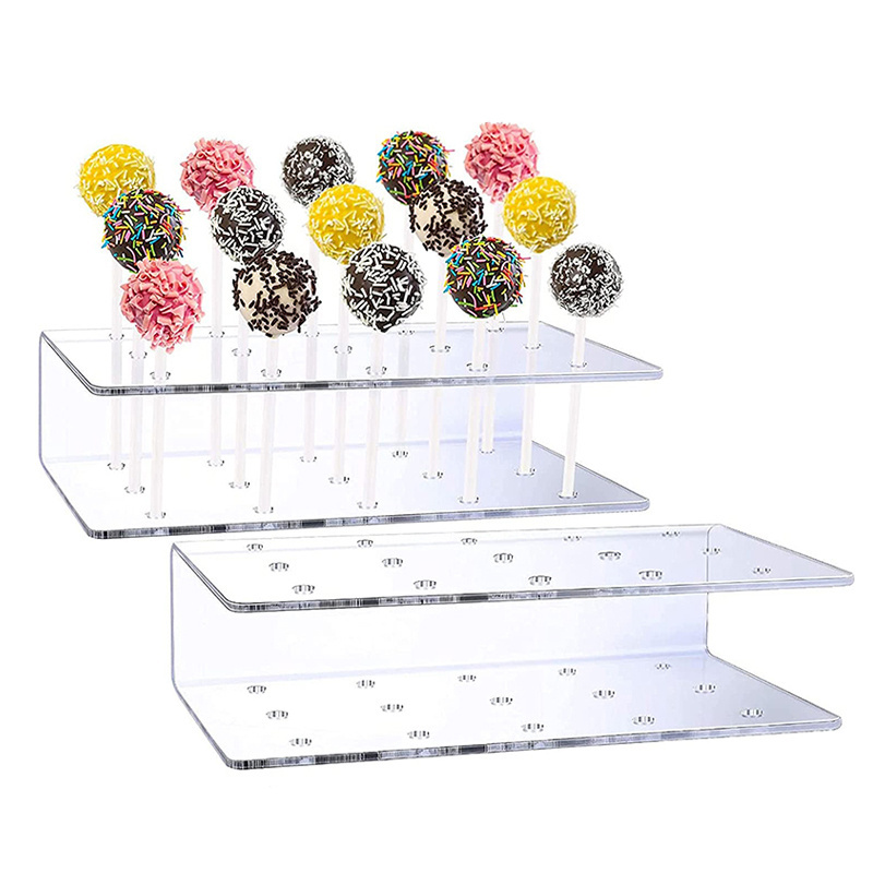 Acrylic Cake Pop Stand Clear Lollipop Holder Stand Lollipop Treat Stick Lollipop Packaging Bag Candy Cake Pop Making Tools