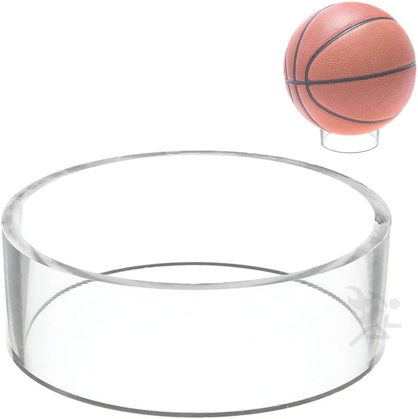 Factory Wholesale Custom Clear Round Soccer Ball Display Stand Acrylic Basketball Storage Holder