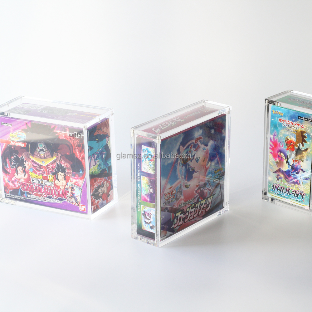 Custom Plexiglass TCG Card Storage Display Elite Trainer ETB Acrylic Case Pokemon Booster Box