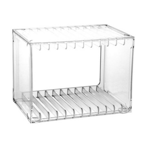 4 Tiers Clear Acrylic Magazine Holder Clear Acrylic CD DVD Rack Step Riser Model Design