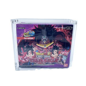 Wholesale acrylic Dragon Ball Display Case with Magetic Lid Japanese Pokemon tcg Booster Storage Box