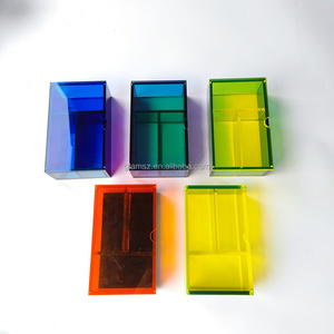 Custom Personalized Neon Colored Storage Clear Organizer Display Case Acrylic Box