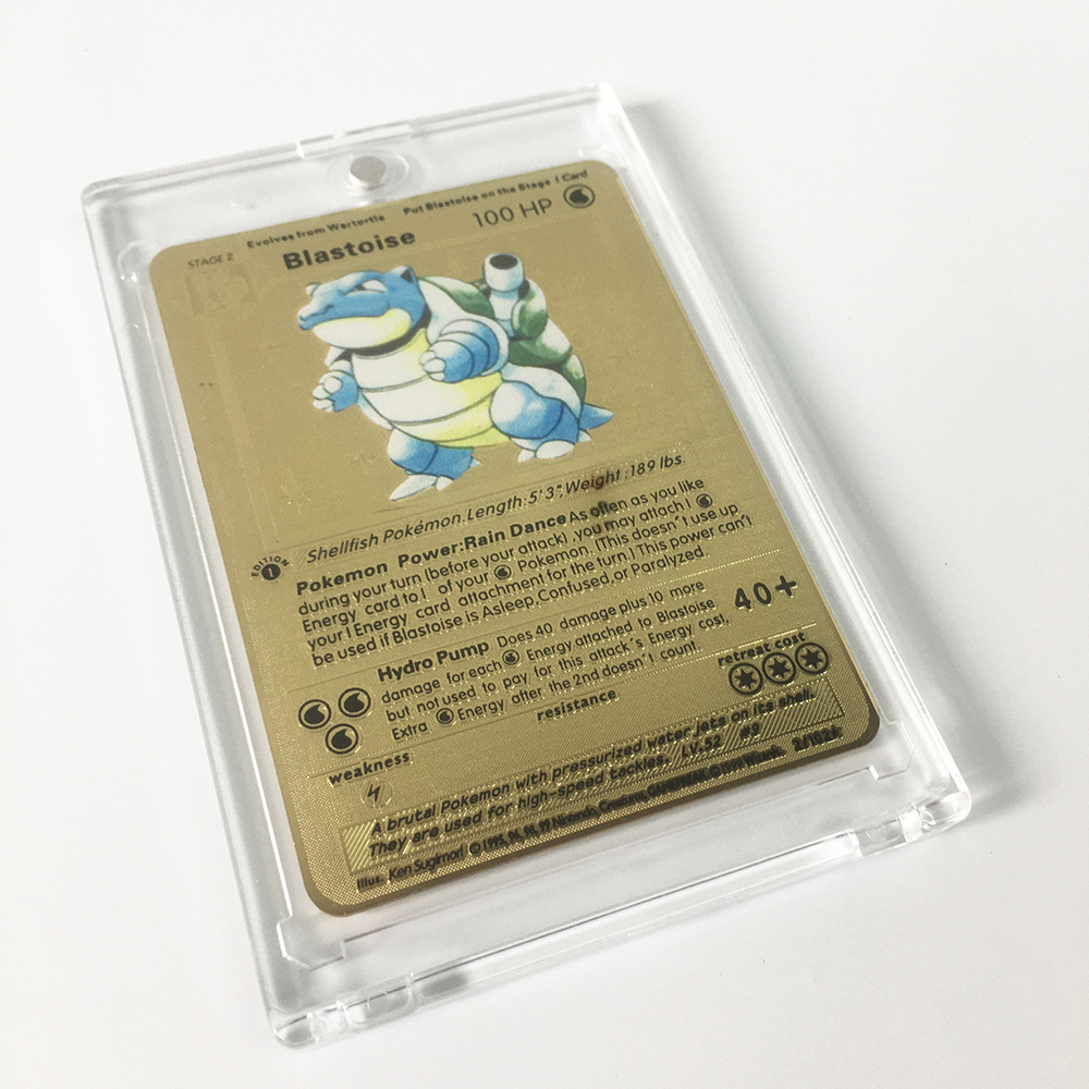 Clear plastic Deck box Trading card game pokemon display graded acrylic magnetic card frame