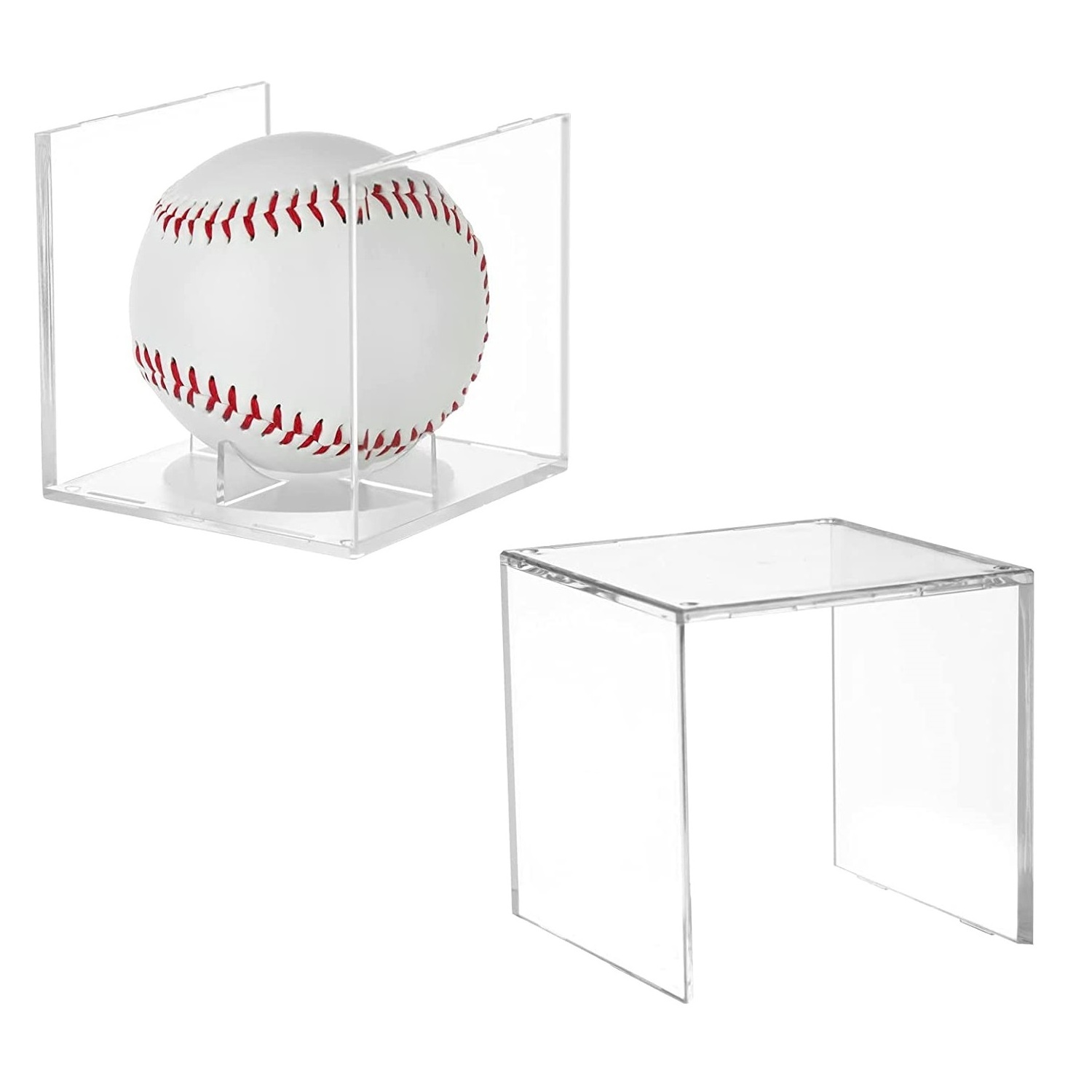 Acrylic Baseball Case for Display UV Protected Baseball Display Cube Autographed Clear Display Case Baseball