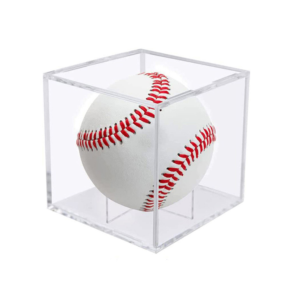 Baseball UV Protected Acrylic Cube Holder Clear Box Memorabilia Storage Sports Official Autograph Baseball Display Case