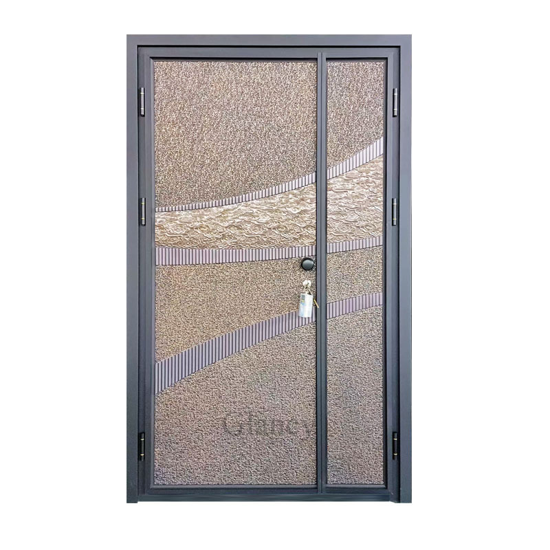 Italian Anti Theft Armored Residential Security Door Stainless Stainless Steel  Panel Door Home Double Entry Door