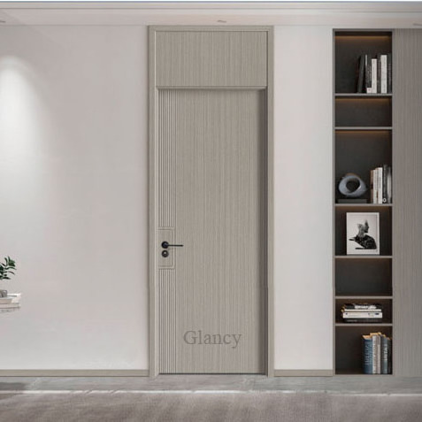 One Stop Solution Windproof Chinese Simple Design Wood Interior Door Front ABS Door