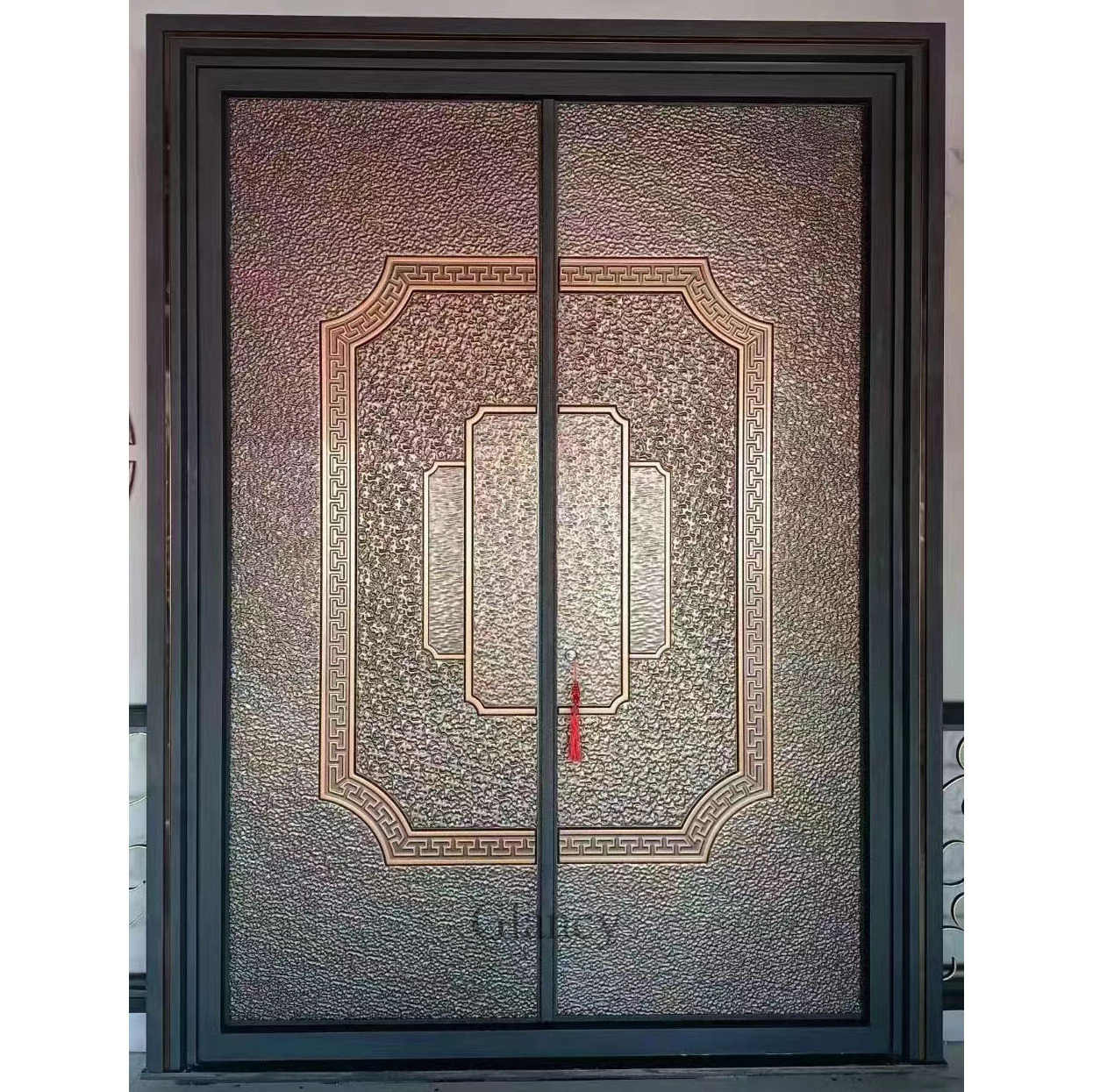 Italian Anti Theft Armored Residential Security Door Stainless Stainless Steel  Panel Door Home Double Entry Door