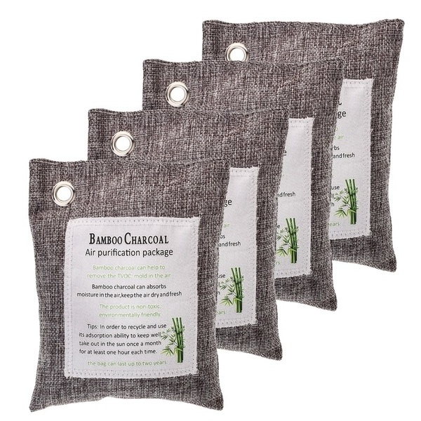 Natural High Air Purifying Bag, Strong Adsorbed Reusable bags Activated Bamboo Charcoal  OEM