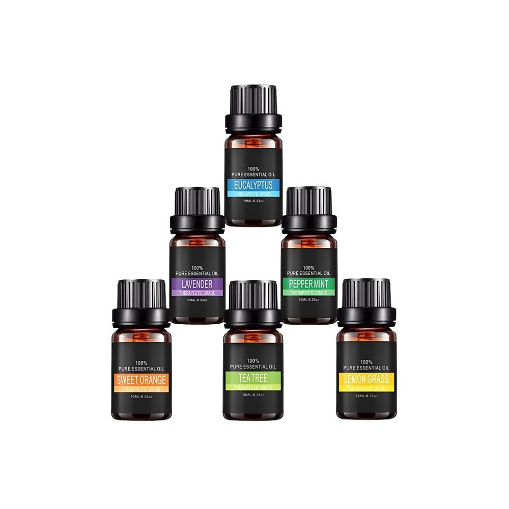 100% natural organic  Essential Oils 6 Premium Grade Fragrance massage essential oil sets