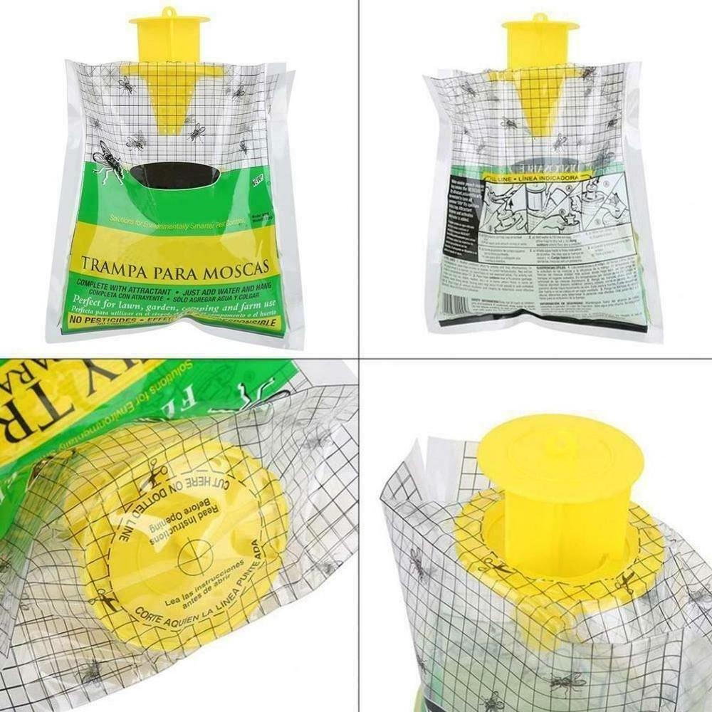 Hanging Fly Trap Catcher Insect Trap,No-Toxic Bait Bag for Outdoor, Farm, Garden