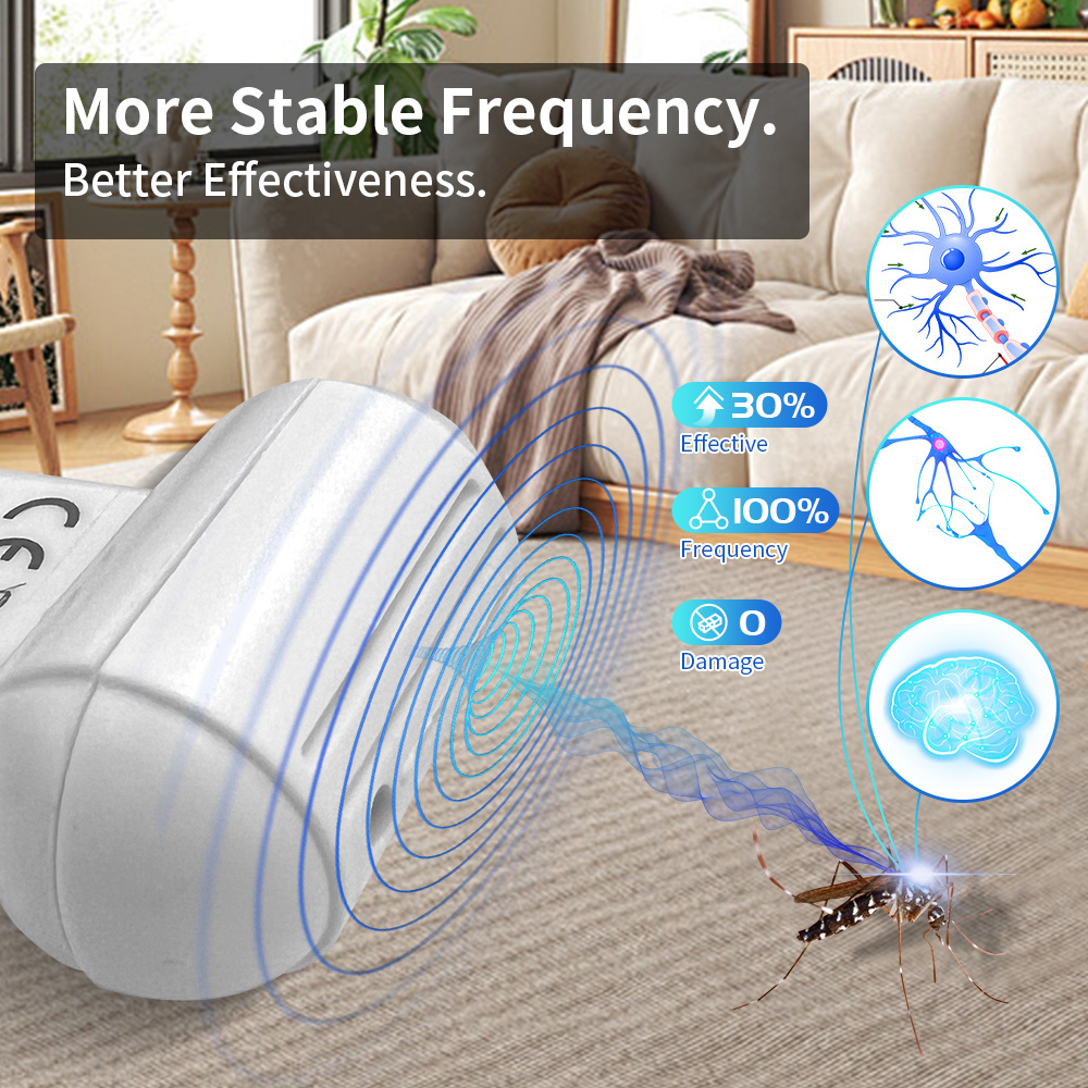 Ultrasonic Mosquito Repeller Portable Plug-in Mosquito Repellent Environmentally Friendly Silent Indoor Used To Repel Mosquitoes