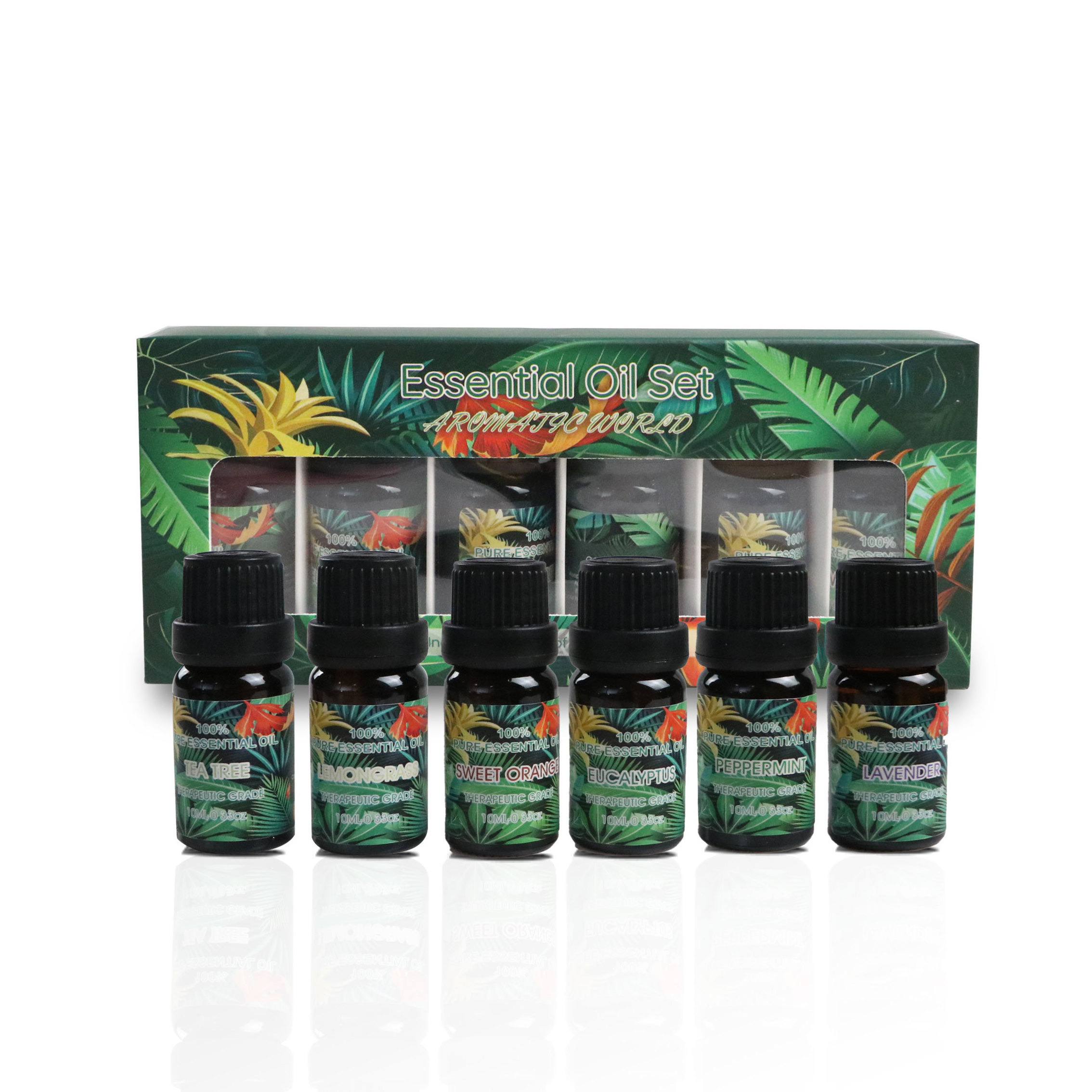 Essential Oil 6pc Set in Gift Box Diffusers Essential oil pure Massage Aromatherapy Candle Making