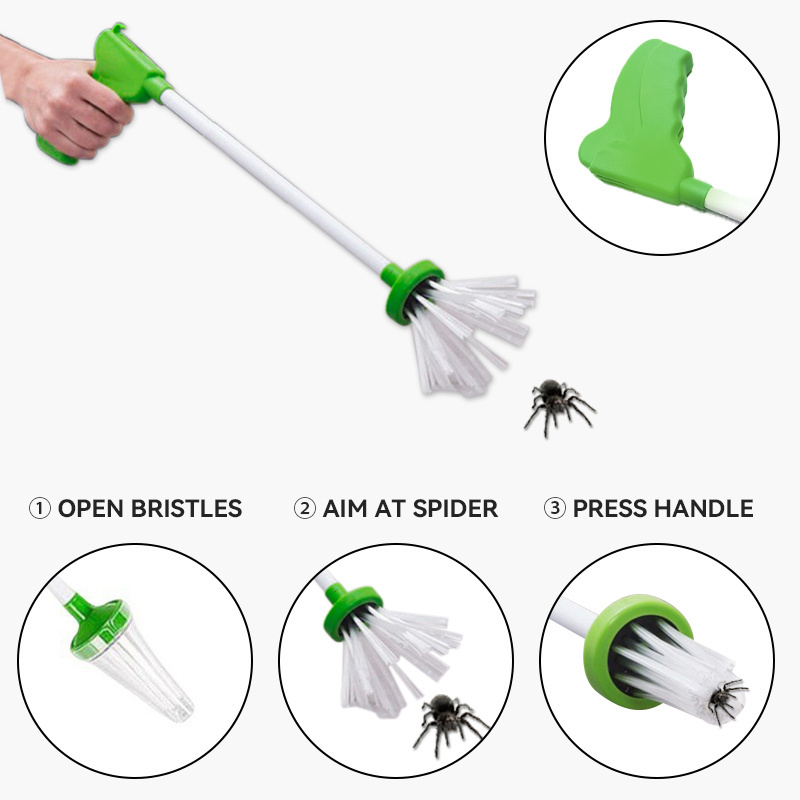 Eco-friendly Long Handle Insect Catch Grab Critter Catcher Spider and Insect Catcher