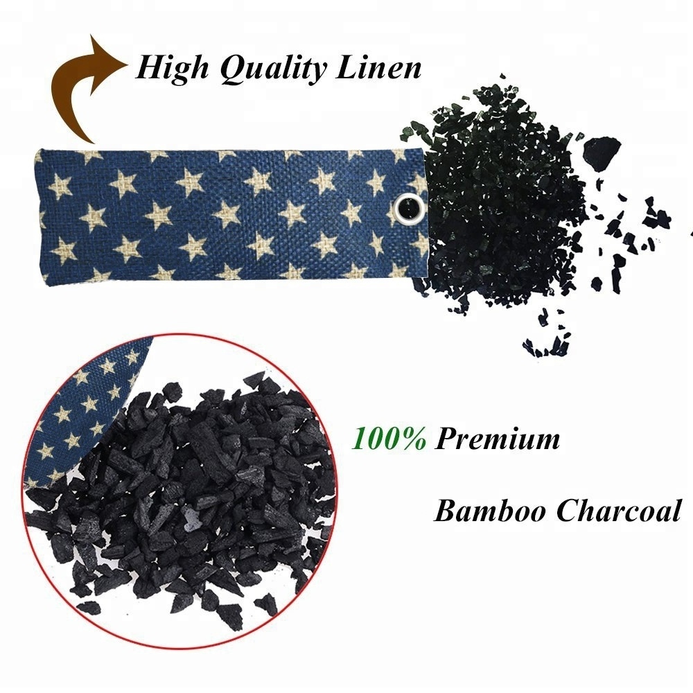 Natural bamboo charcoal bag air purifying Odor Eliminator bag Charcoal deodorizer bag 75G*2PACK