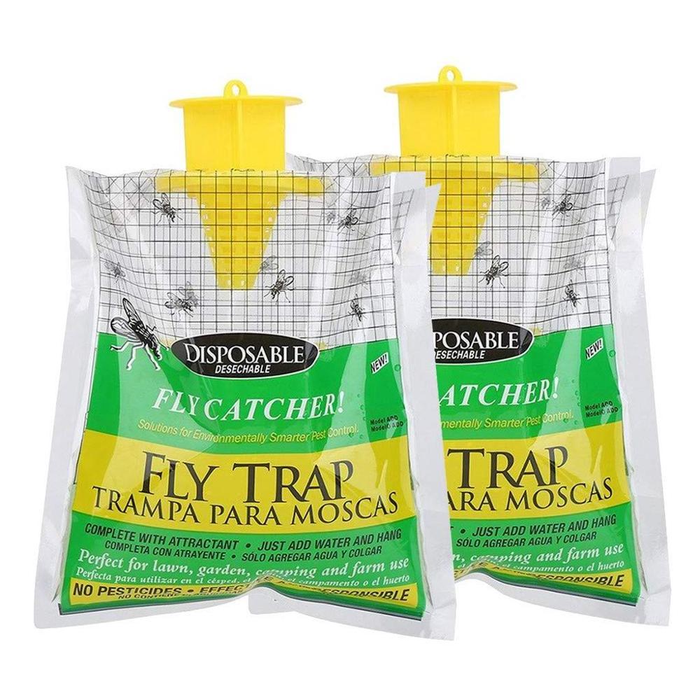 Hanging Fly Trap Catcher Insect Trap,No-Toxic Bait Bag for Outdoor, Farm, Garden