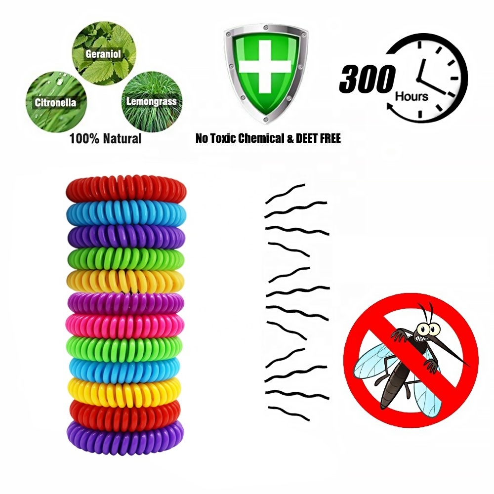 Mosquito Repellent Bracelets, 10 Pack Pest Control Repeller Outdoor &Indoor band