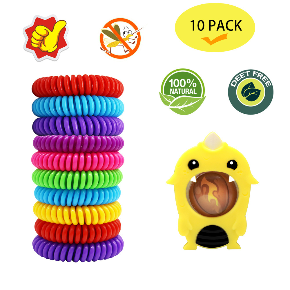 Mosquito Repellent Bracelets, 10 Pack Pest Control Repeller Outdoor &Indoor band