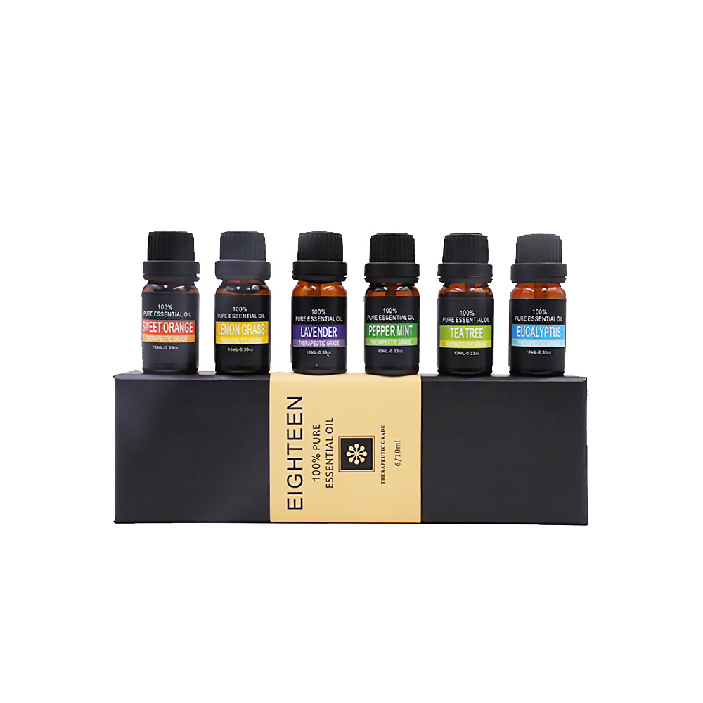 100% natural organic  Essential Oils 6 Premium Grade Fragrance massage essential oil sets