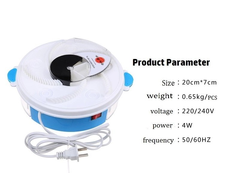 Automatic Electric Fly Trap Device Fly Mosquito Midges Catcher Device with Trapping Food USB Cable