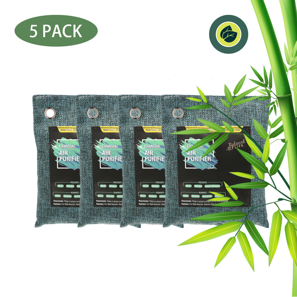 2021 Activated Wholesale Bamboo Charcoal Bags Natural Bamboo Charcoal Air Purifying Bag  200g