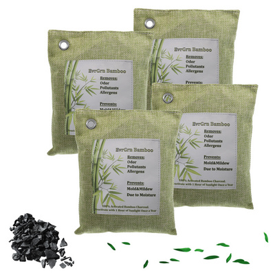 2021 Activated Wholesale Bamboo Charcoal Bags Natural Bamboo Charcoal Air Purifying Bag  200g