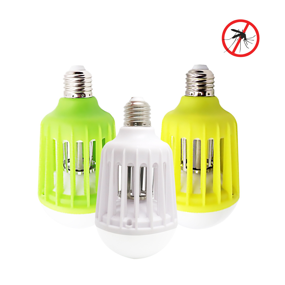 Combo mosquito killer bulb,bug zappers light bulb,electronic insect killer fly killer white