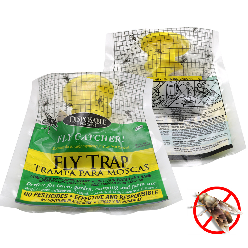 Outdoor Non-Toxic Disposable Big Bag Fly Trap,Fly Trap Catcher Insect Trap,No-Toxic Fly Catcher