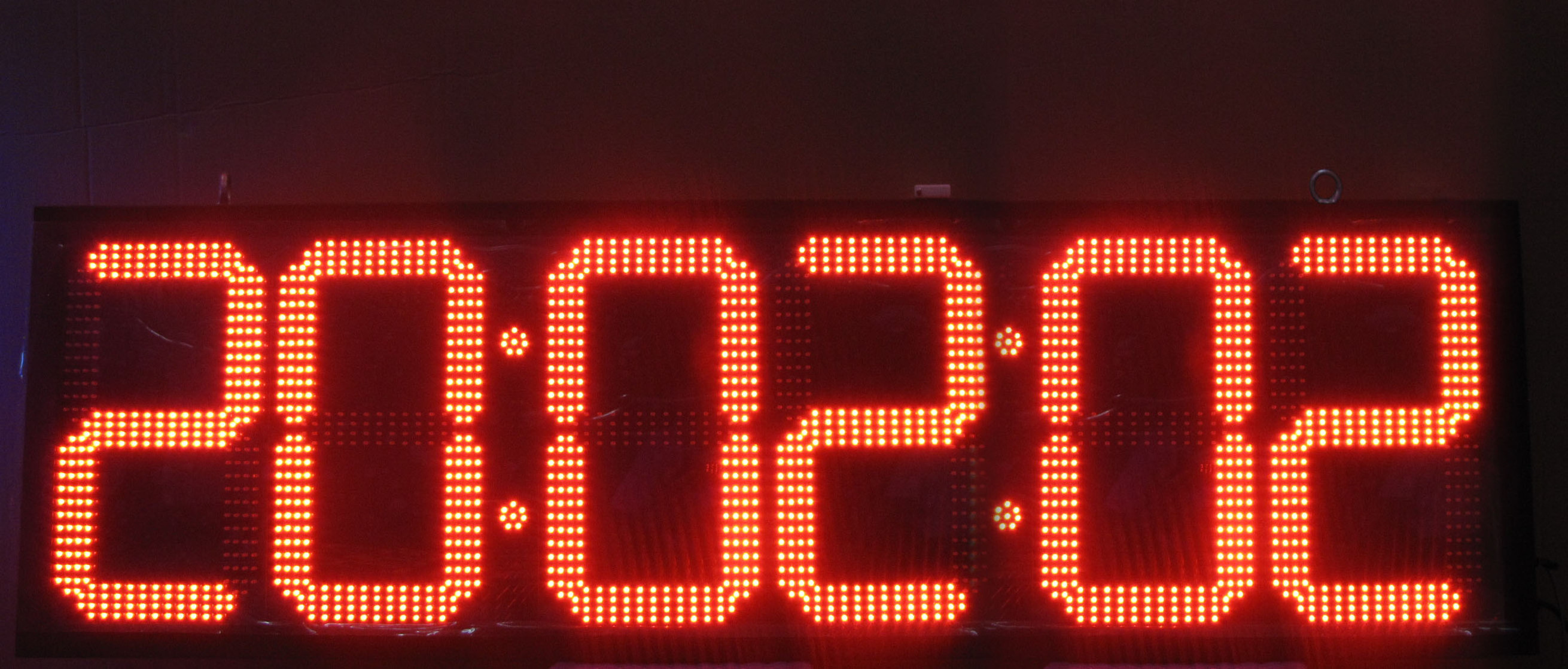 Outdoor Led Clock Time Date Temperature Sign