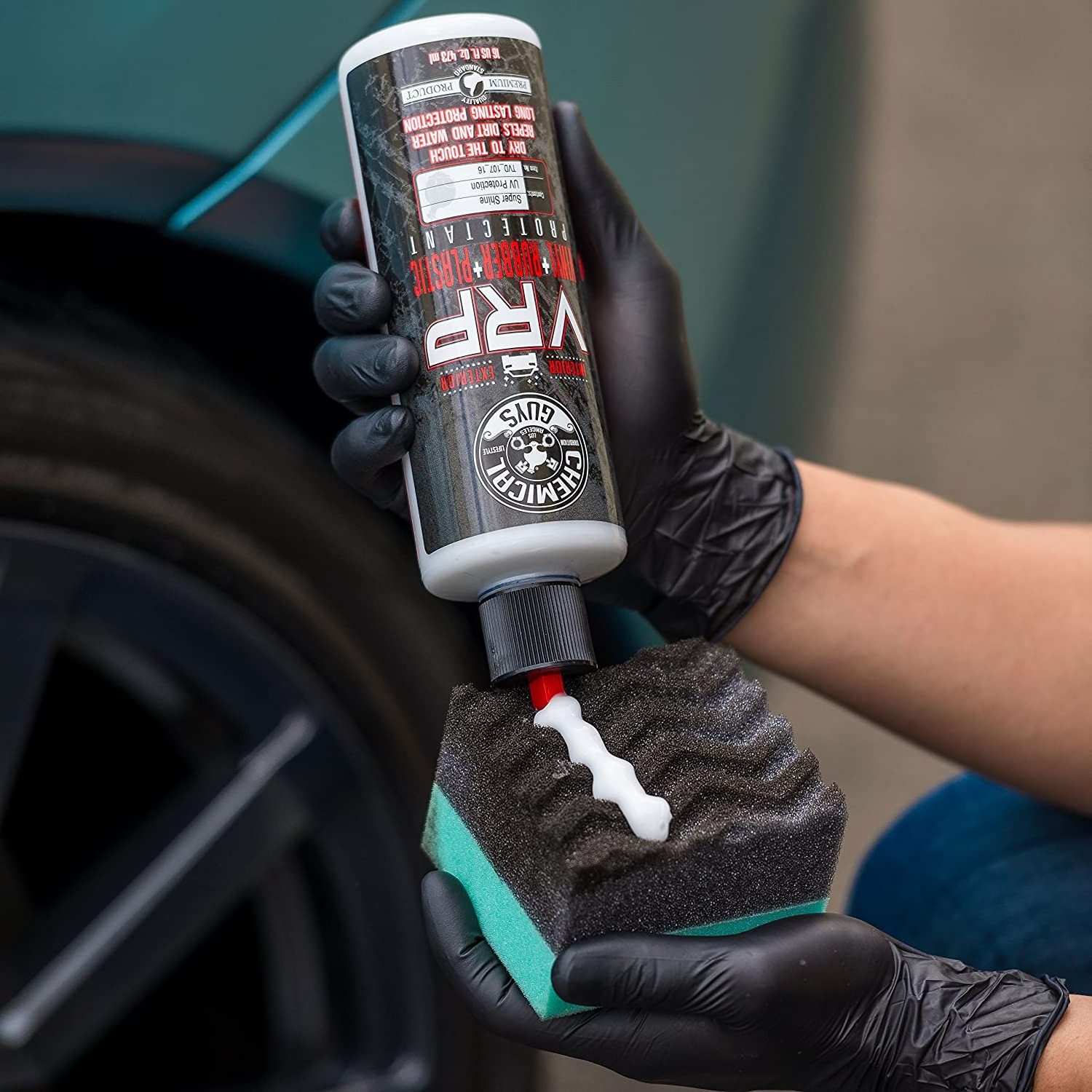 chemicalguys tire shine, Vinyl, Rubber and Plastic Non-Greasy Dry-to-the-Touch Super Shine Dressing for Tires, Trim and More