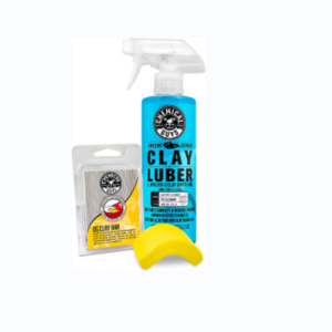 High protection Chemical Guys CLY_113 OG Clay Bar & Lubber Synthetic Lubricant Kit, Light/Medium Duty (16 oz) (2 Items) , Yellow