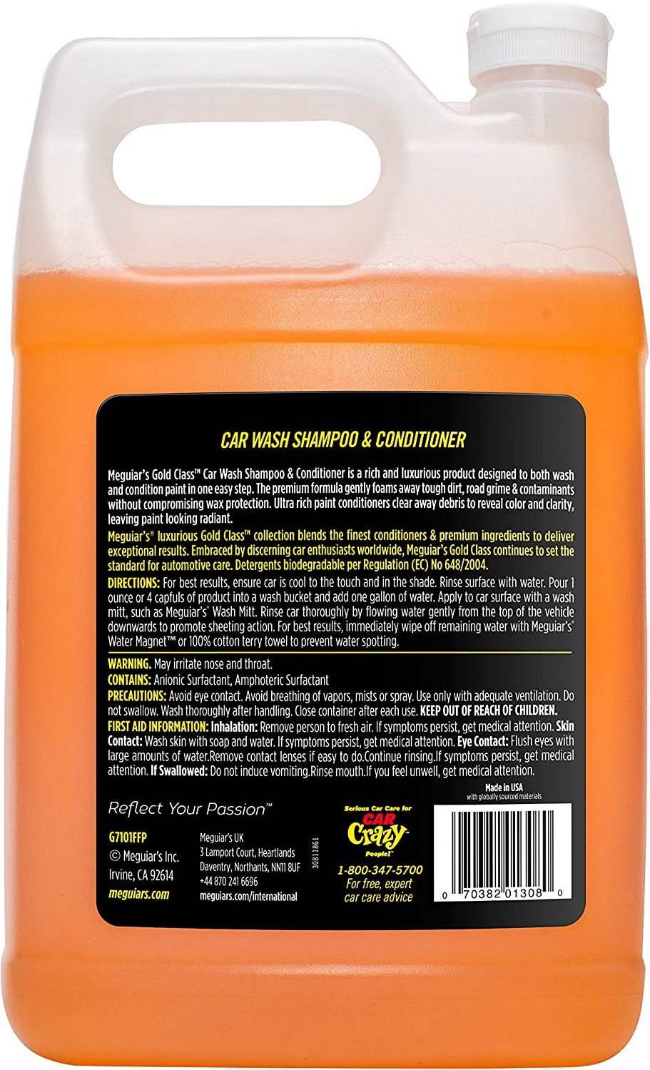 Meguiar's Gold Class Car Wash Car Wax Polish Spray Waterless Car Wash Liquid Glass Super Hydrophobic Scratch Repair Anti-scratch